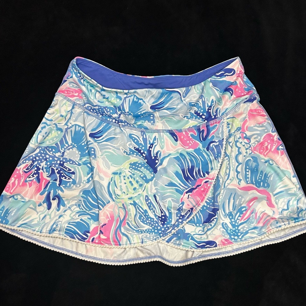 Lilly Pulitzer Luxletic Skort in Vibrant Blue and Pink